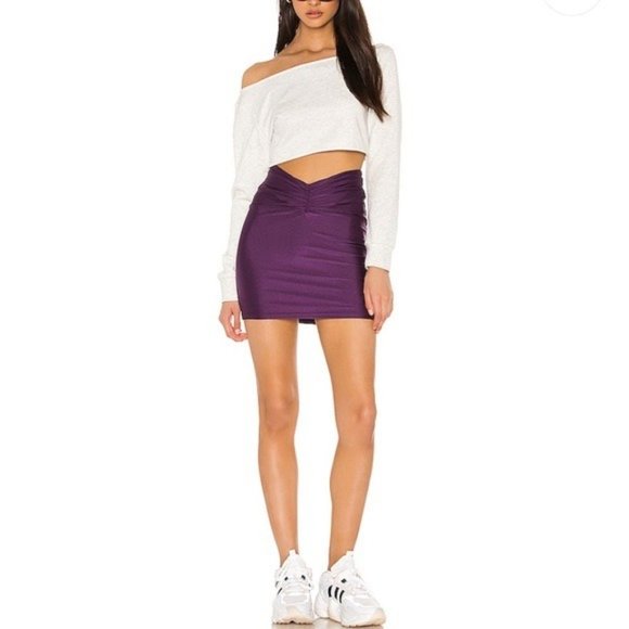REVOLVE Superdown Kira Ruched Mini Skirt Purple Womens - Picture 2 of 11